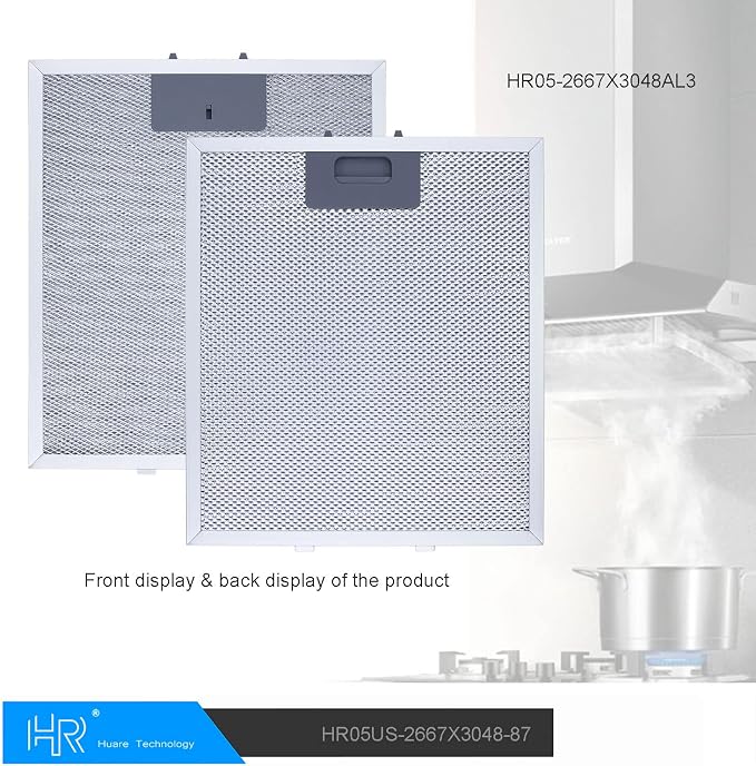 W10169961A Range Hood Filter Replacement, Fits Whirlpool, Kitchen Aid, Jenn Air