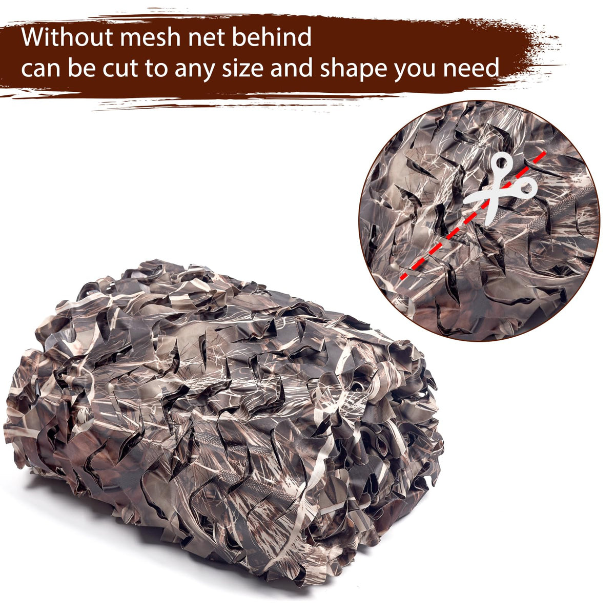Yeacool Camo Netting for Hunting Backdrop Camouflage Netting Outdoor Shade Camo Tarp for Party Decor Birthday Farm Decoration Sunshade Bird Watching (Dry Grass, 32.8ftx4.9ft, 10m*1.5m)