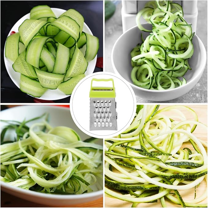 TOPPERFUN Mini Cheese Grater 6-Pack Stainless Steel Box Graters Handheld Vegetable Slicer for Garlic Ginger Cucumber and Potato Non-Slip Handle 2.63 X 1.45 X 1.06 in