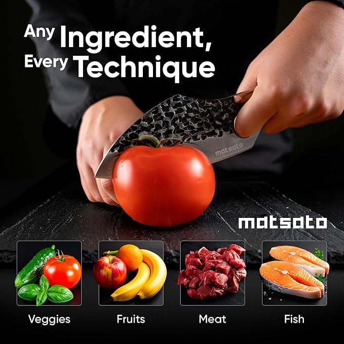 Matsato Japanese Steel Chef Knife – Kitchen Knife for Meat & Vegetables