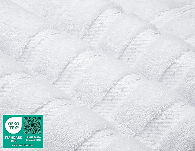 American Soft Linen Luxury Hand Towels for Bathroom, 100% Cotton Turkish 4 Piece Hand Towel Set, 600 GSM Hand Face Towels for Kitchen, White Hand Towels
