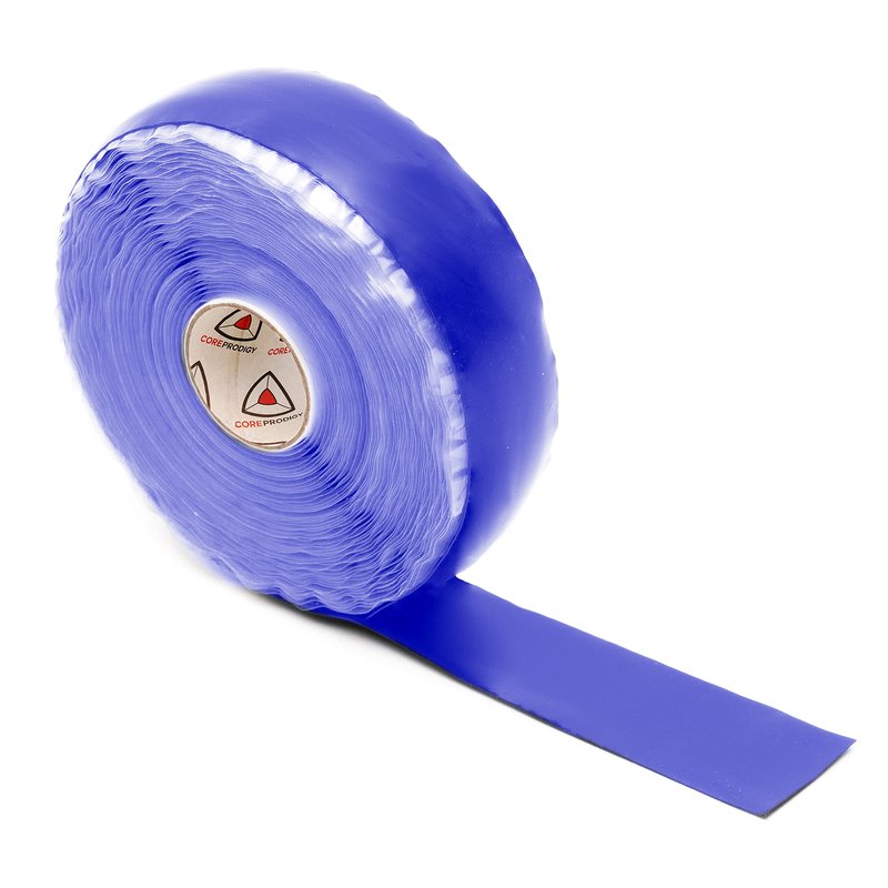 Core Prodigy Fusion Grip Tape - Silicone Rubber Wrap for Pull Up Bars, Barbells, Dumbbells, Sports and Gym Equipment, Weights and Tool Handles (36 Foot, Blue)