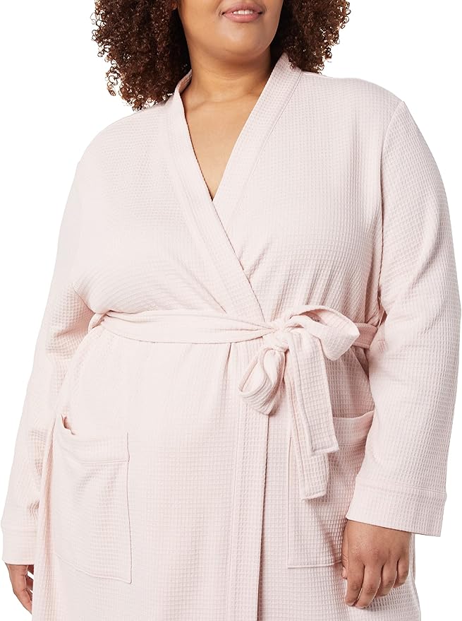 Amazon Essentials Women's Lightweight Waffle Full-Length Robe (Available in Plus Size)