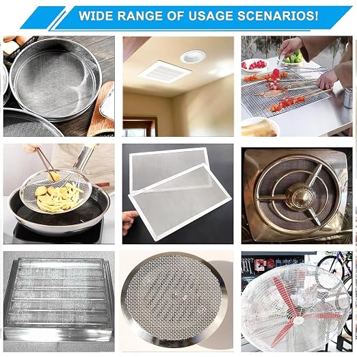 Stainless Steel Mesh Screen 10Mesh 304, 15.7" x 47.2" Metal Mesh Screen