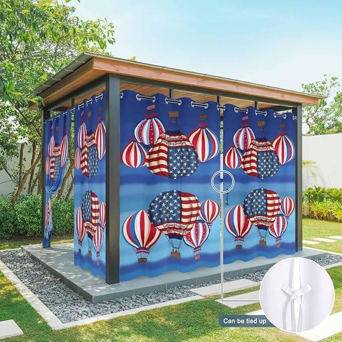Independence Day Waterproof Outdoor Curtains