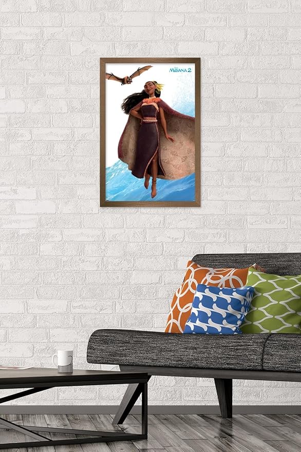 Trends International Disney Moana 2 - Matangi Wall Poster, 22.4L x 14.7W, Bronze Framed Version