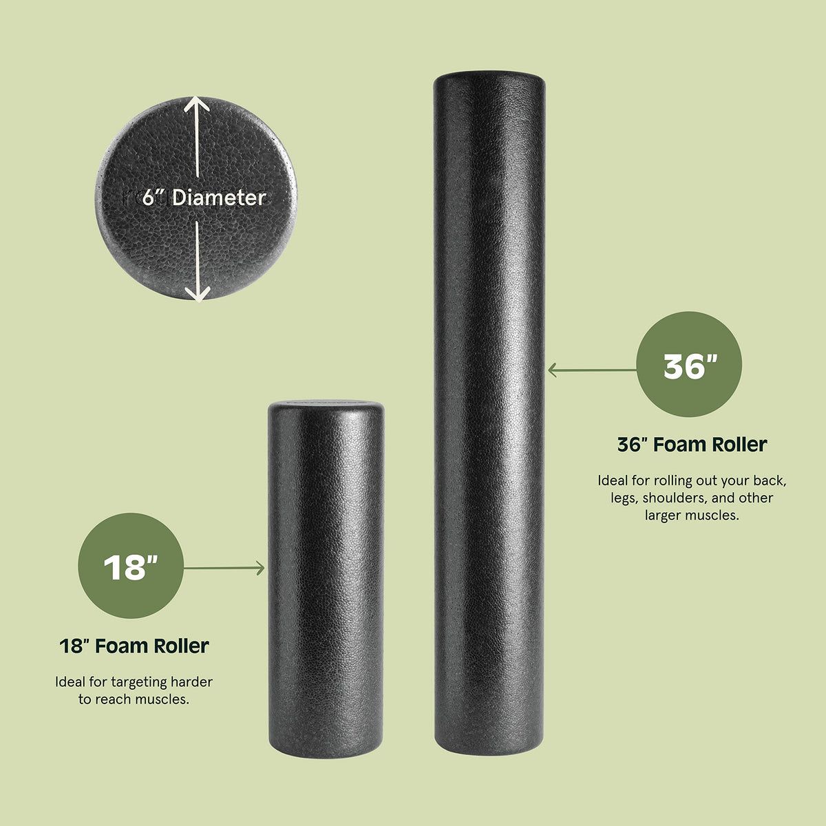 Retrospec Relief Foam Roller for Physical Therapy, Massage & Recovery - High-Density EPP Round Exercise Tool for Pilates, Yoga & Post-Workout Muscle Relief - Durable Fitness Equipment