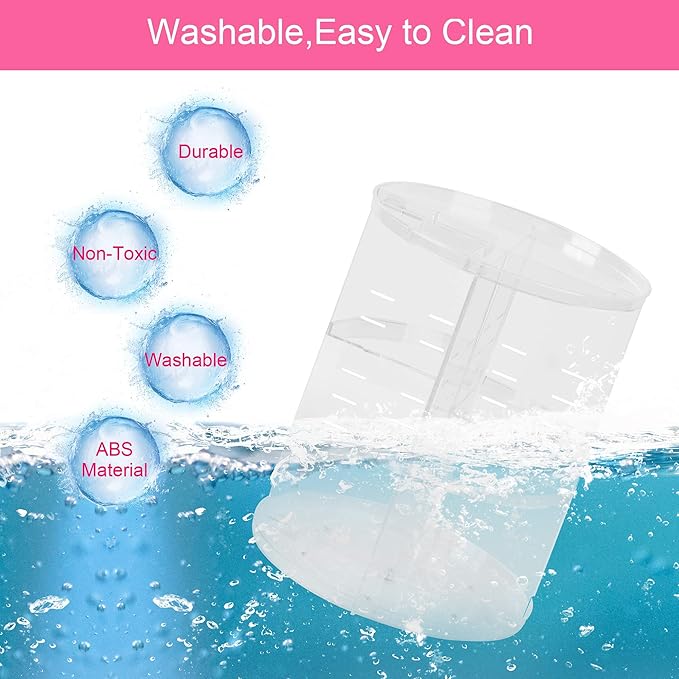 360 Rotating Makeup Organizer, DIY 8 Adjustable Layers Spinning Skincare Organizer, Cosmetic Holder Shelf, Make Up Organizers and Storage for Vanity Bathroom Countertop (Clear-A)