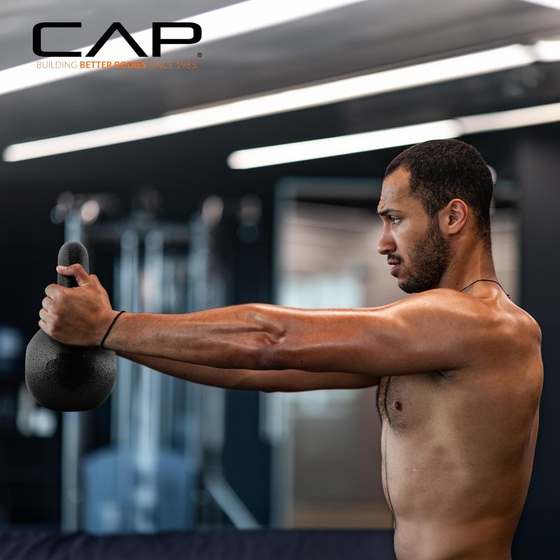 CAP Barbell Black Cast Iron Kettlebell | 20 Pounds