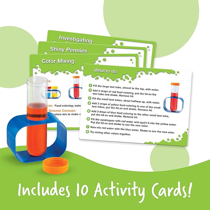 Learning Resources Primary Science Lab Activity Set - Experiments for Kids, Chemistry Toy, Pretend Play, STEM Projects, Classroom Must Haves, Teacher Supplies, Montessori Gifts for Boys and Girls