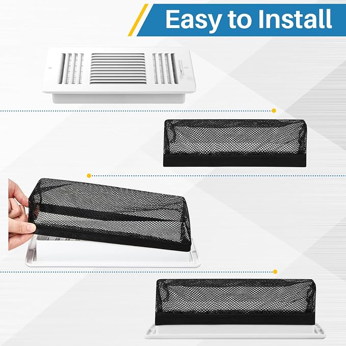 Zonon 12 Pcs 6 x 12 Inch Floor Register Cover Trap Vent Screen