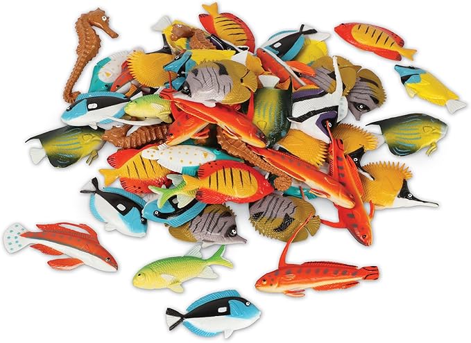 Learning Resources Fun Fish Counters, Set of 60, Ages 3+, Educational Counting and Sorting Toy, Fine Motor Skills ,Animal Toys for Kids