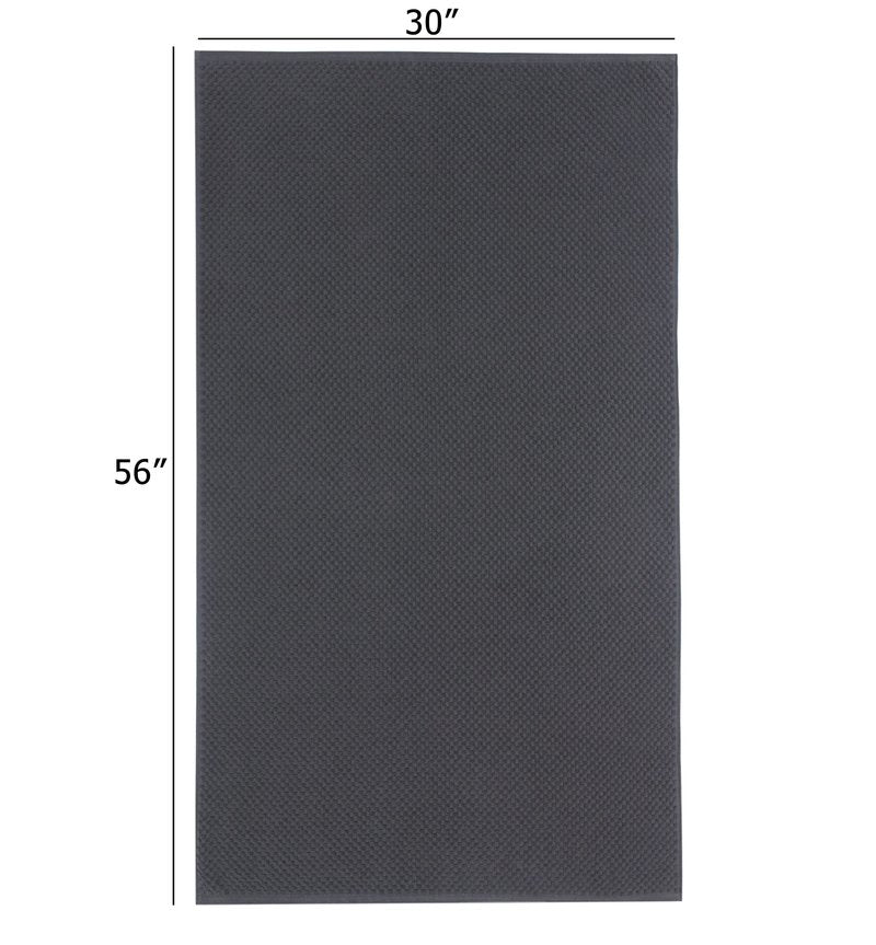 COTTON CRAFT Waffle Luxury Euro Spa Waffle Weave Towel Set - 100% Ringspun Cotton - Absorbent Quick Dry - Oversized 30 x 56 inch - Grey