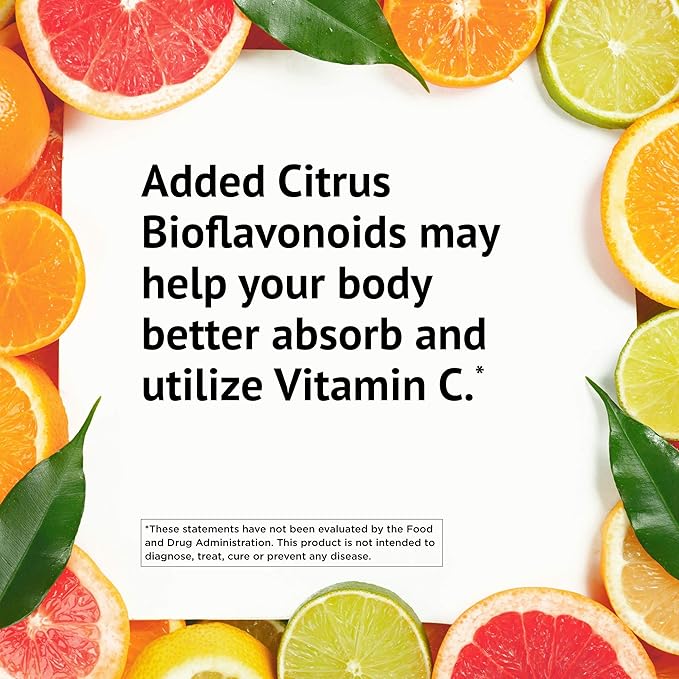 American Health Ester-C with Citrus Bioflavonoids Vegetarian Capsules- 24-Hour Immune Support, Gentle On Stomach, Non-Acidic Vitamin C - Non-GMO, Gluten-Free, Vegan - 500 mg, 240 Count, 120 Servings