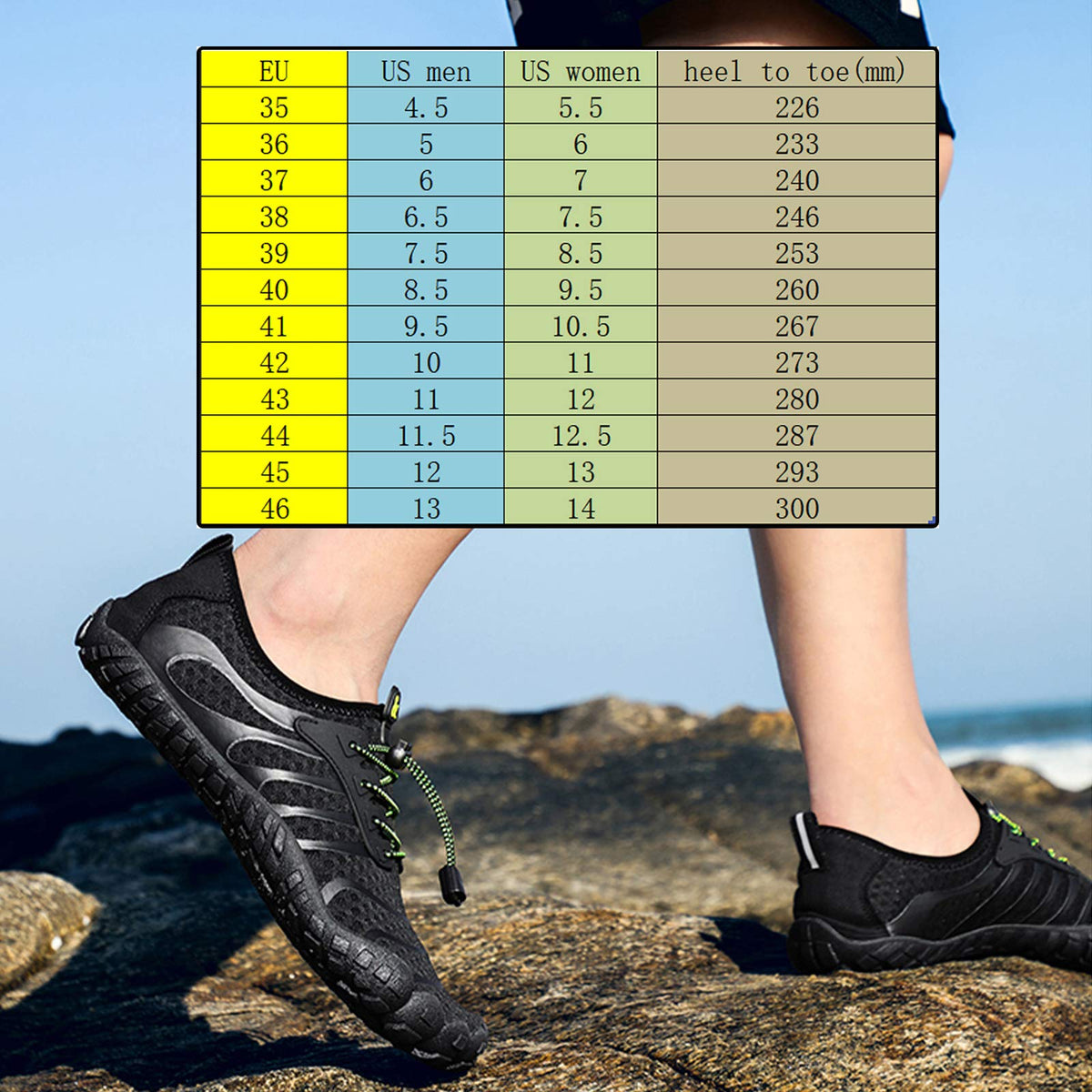 Water Shoes Mens Women Barefoot Shoes Quick-Dry Aqua Outdoor Sports for Swim Pool Beach Surf Walk Water Yoga River Lake Hiking Kayaking
