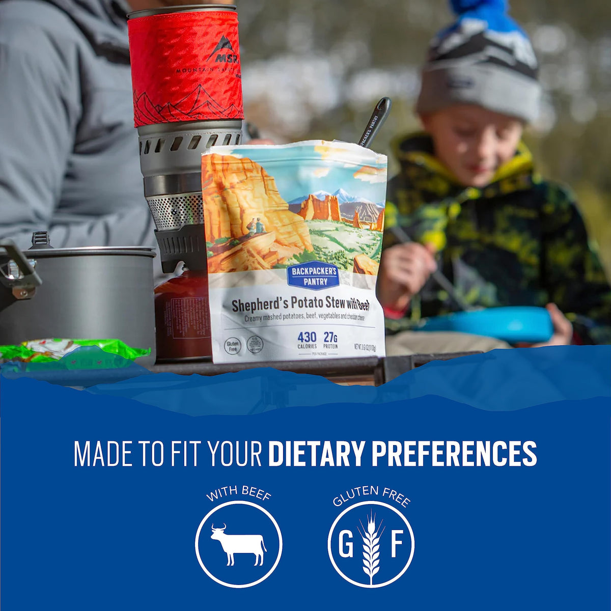 Backpacker's Pantry Shepherd's Potato Stew with Beef - Freeze Dried Backpacking & Camping Food - Emergency Food - 27 Grams of Protein, Gluten-Free - 1 Count