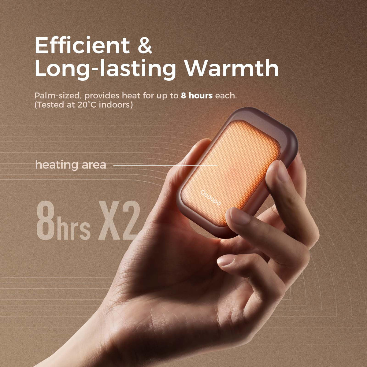 OCOOPA Magnetic Rechargeable Hand Warmers 2 Pack, Card-Style Electric AI Hand Warmers 5000mAh, Pocket Portable Hands Heater, UL Certified, for Men Women, Hunting Essentials, UT4 Young