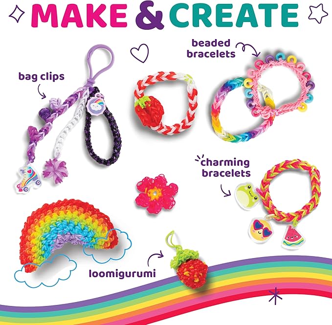 Rainbow Loom: Treasure Trove - DIY Rubber Band Bracelet Craft Kit with Case - 11,000 Loom Bands & Accessories, Design & Create, Ages 7+ Amazon Exclusive