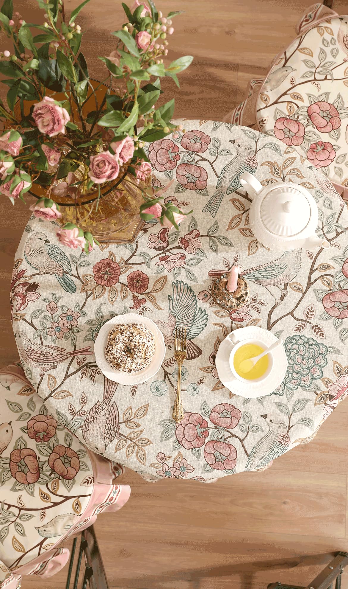 patdrea Vintage French Linen Tablecloth,Rectangular,87"x63"-Kulom A