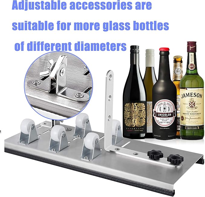 Glass Bottle Cutter, Upgrade Bottle Cutter & Glass Cutter Kit for Bottles, Wine Glass Bottle Cutter Tool to Cut Bottles Wine Beer Liquor Whiskey Champagne (Only for Round Bottles)