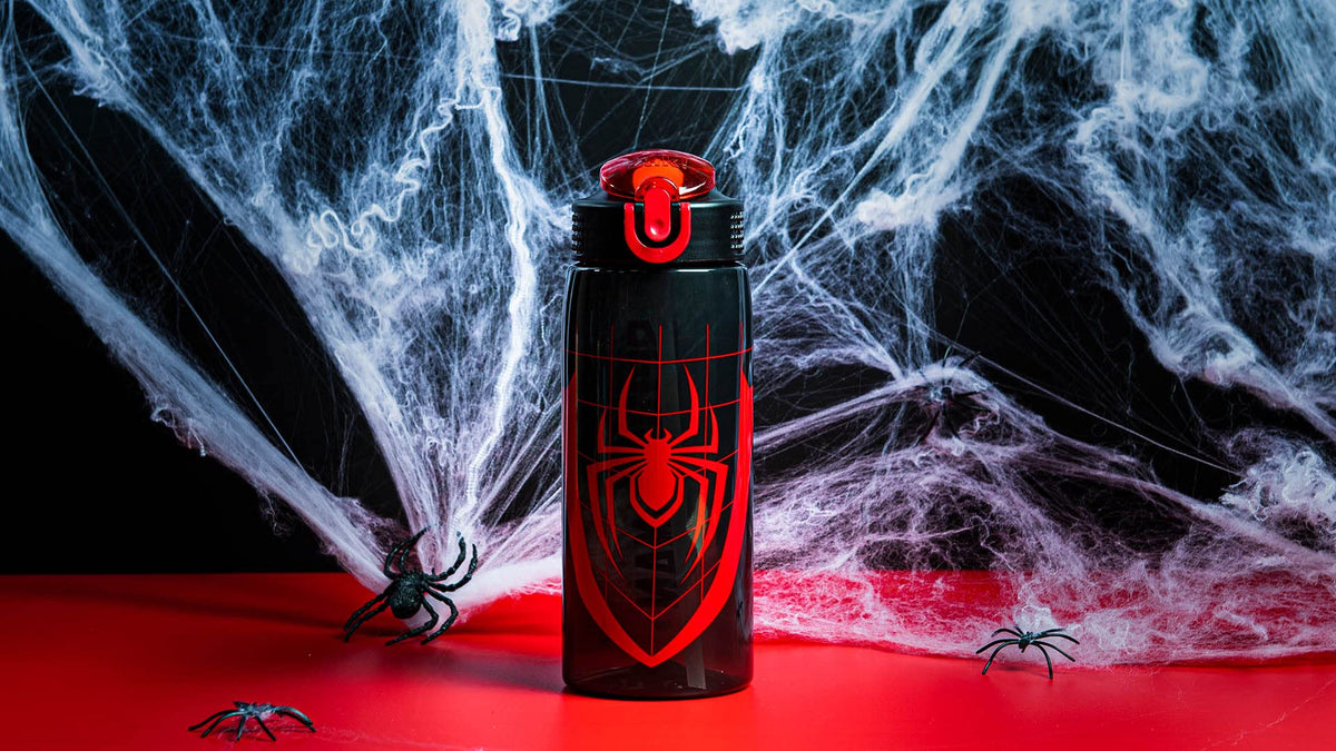 Zak Designs Spider-Man 25oz Leak-Proof Straw Kids Water Bottle, Plastic