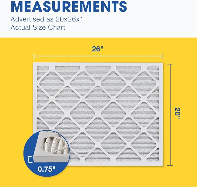 Aerostar 20x26x1 MERV 13-6 Count