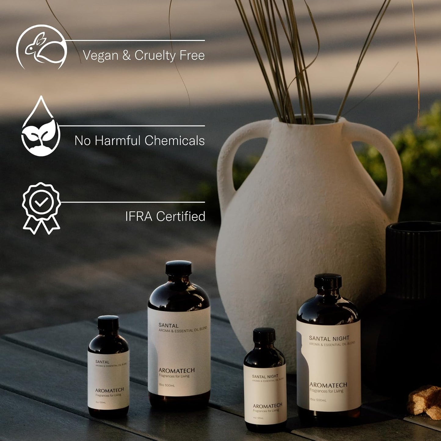 AromaTech Leather & Tobacco Aroma Oil for Scent Diffuser - 500 Milliliter