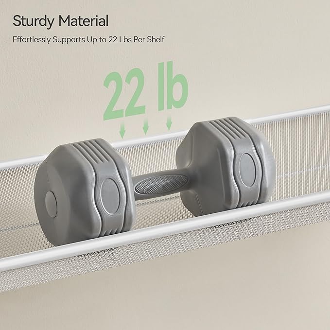Nunsino Shoe Rack,8 Tier Metal Shoe Organizer,Max Holds 40 Pairs,Heavy Duty Shoes Shelf for Garage, Entryway, Closet,White