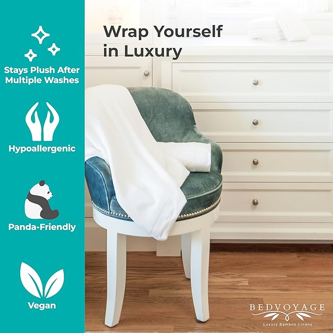 BedVoyage Luxury Bath Towels Set of 8 - Ultra Soft Plush Bathroom Towel Set - Highly Absorbent Viscose from Bamboo Bath Towels Ultra Soft - Spa Towel for Body - Champagne
