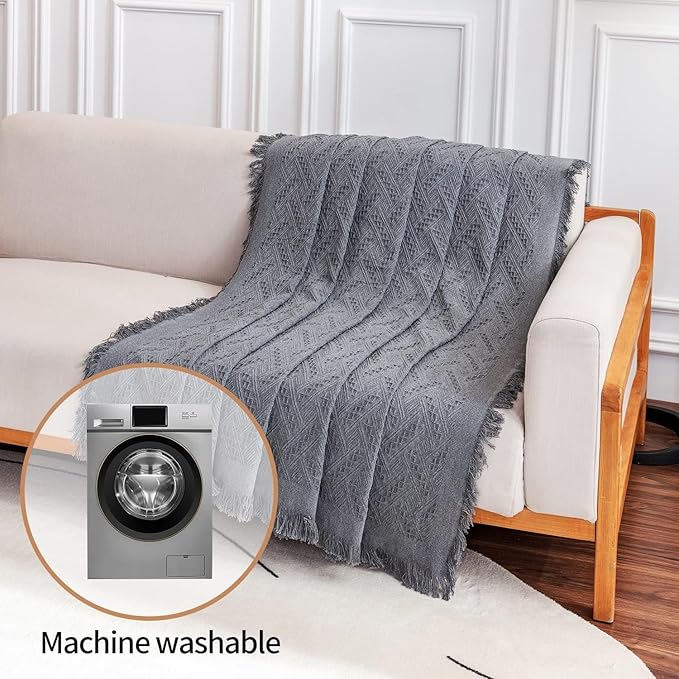 Deep Dream Sofa Cover, Sectional Couch Covers, Couch Covers for 3 Cushion Couch, Couch Cover for Dogs, Geometrical Jacquard Fabric Sofa Cover (XX-Large, 91" x 134", Dark Grey)