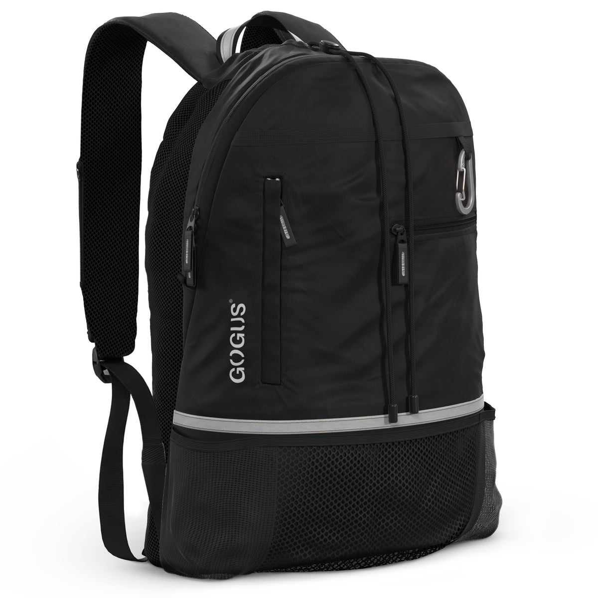 GOGUS Hybrid Gym Backpack for Men & Women with Closure - 18L Sports Backpack with Dual Water Bottle Pockets, Mesh Compartment for Gym, Travel - Water Resistant & Reflective Trim Workout Bag