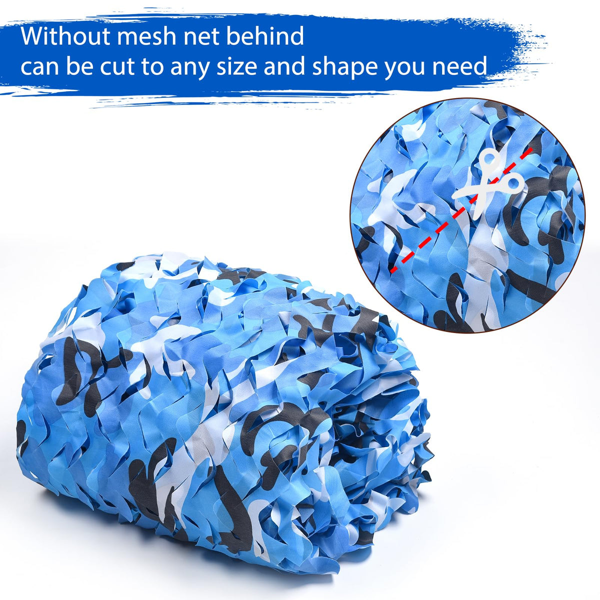 Yeacool Camo Netting Camouflage Net for Party Decoration Sunshade Camping Birthday Theme Boat Cover Beach Event(Ocean Camo, 9.8ftx9.8ft,3m*3m)