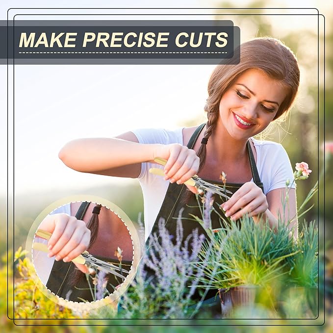 Chumia 30 Pcs Garden Shears Flower Pruning Scissors for Plants, Beige