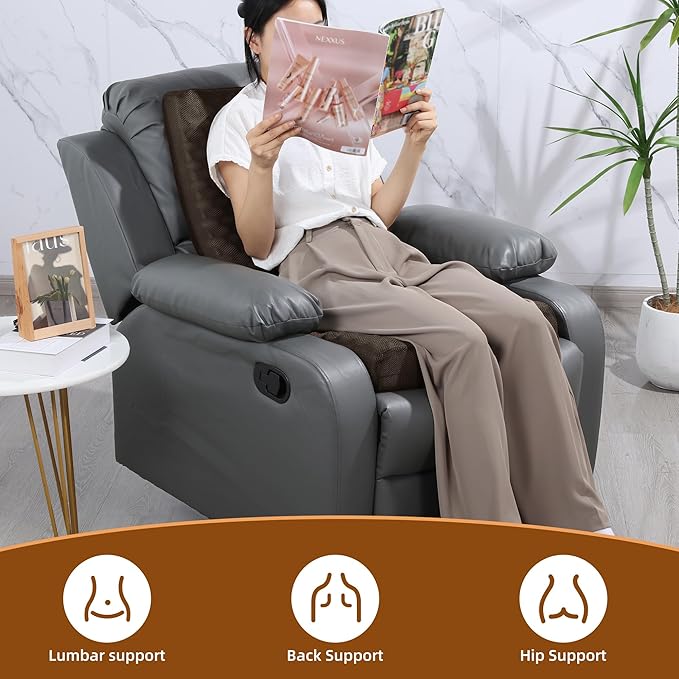 BALAPET Recliner Cushions for Long Sitting, Egg Crate Foam Recliner Cushion for Elderly Reduces Muscle Fatigue and Provides Air Flow, Extra Large Non-Slip Seat Cushion with Back Support(20*18*4in)