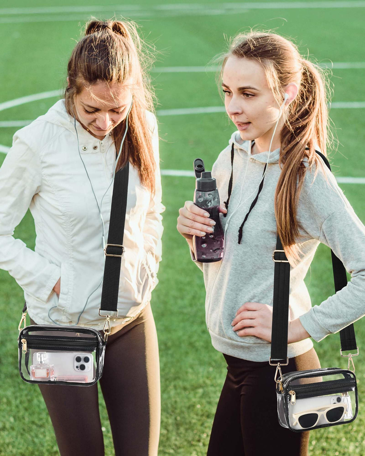 HULISEN Clear Crossbody Bag Stadium Approved, Clear Purses for Women Stadium Crossbody for Concert, Sport Events