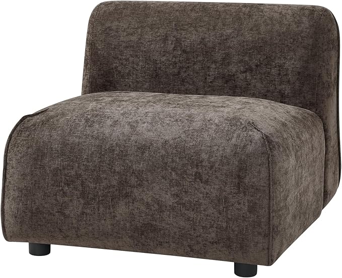Christopher Knight Home Milio Modern Accent Chair with Ottoman Foot Rest, Wooden Frame Club Chair and Ottoman, Comfy Living Room Lounge Chair with Coffee Table, Single Sofa and Footstools, Brown