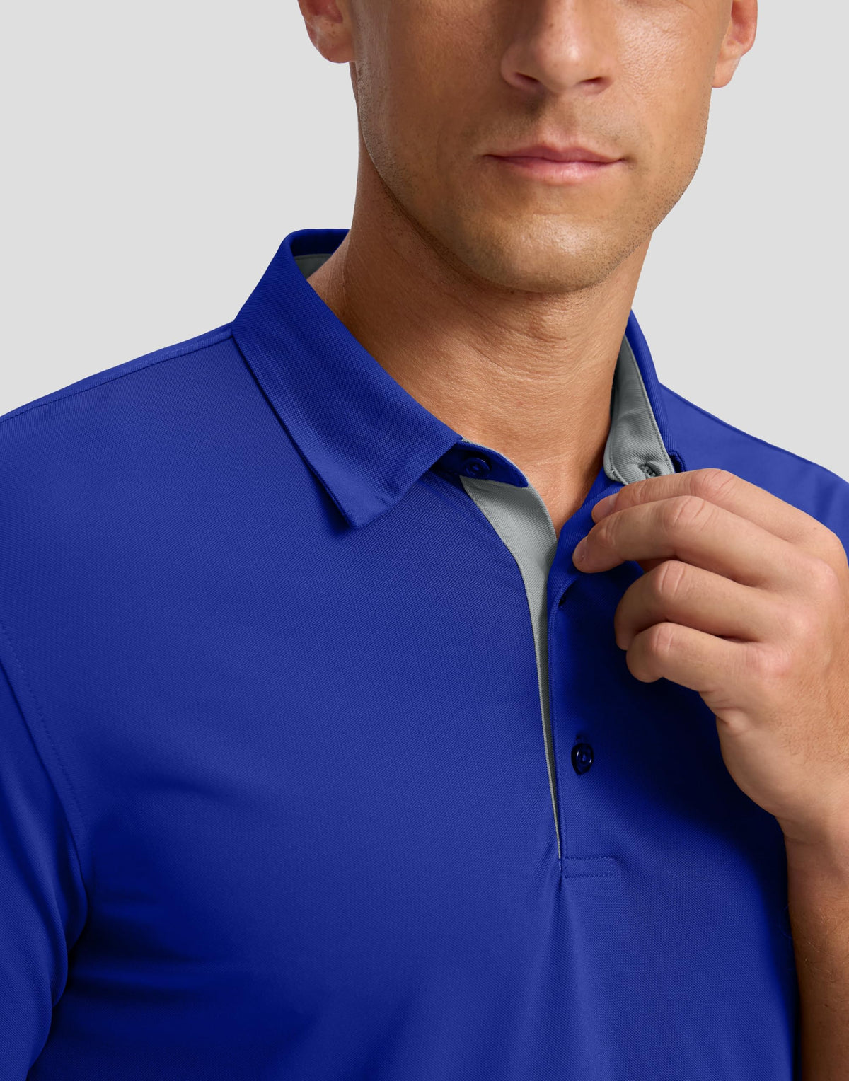 Men's Golf Polo Shirts Dry Fit Short Sleeve Shirt, Royal_Blue, M