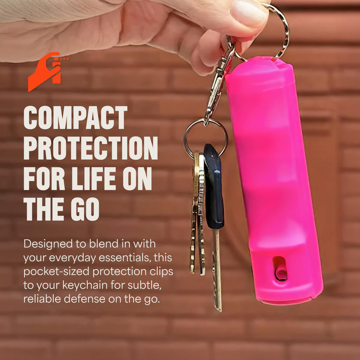 Mace Pepper Spray - Clip On Hard Case Model, 0.42 oz, 12 Feet Range, Max Police Strength, Long Lasting UV Dye, Flip Top Safety Cap, Self Defense Pepper Spray for Women & Men - Pink
