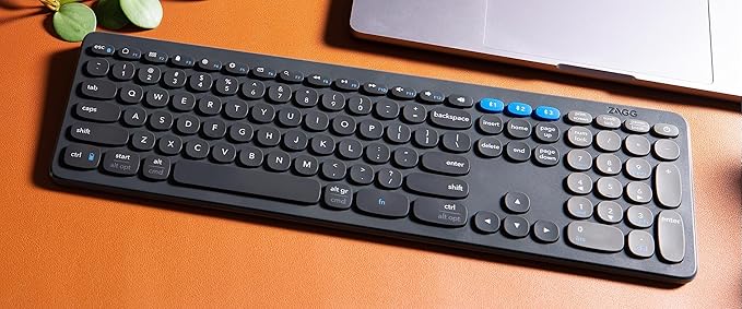 ZAGG Pro Keyboard 17 - Full-Size Wireless Charging Desktop Keyboard - Multi-Device Pairing - Compatible with Windows, macOS, iOS, Android, ChromeOS - Ergonomic Design for Efficient, Comfortable Typing