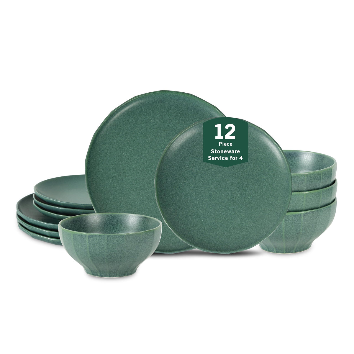 Stone Lain Rio 4-Piece Pasta Bowl Set Stoneware, Black