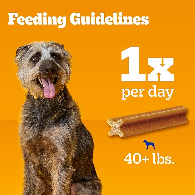 Pedigree Dentastix Large Breed Dog Treats, Original Flavor, 2.08 lb. Bag (40 Treats)