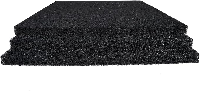 Hipanda 2 Pack Aquarium Bio Filter Sponge Pad 20"x20"x1", Bio Filter Media Foam