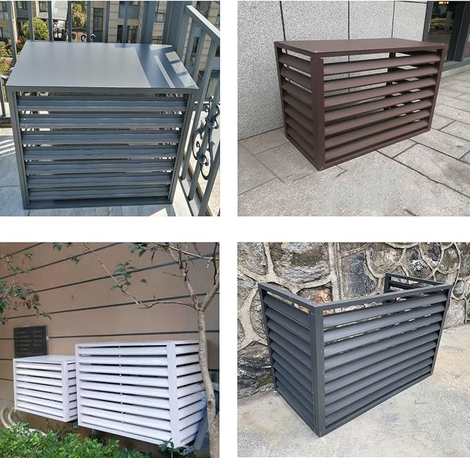 Freestanding Louvered Space Divider, outdoor garbage can enclosures, balcony