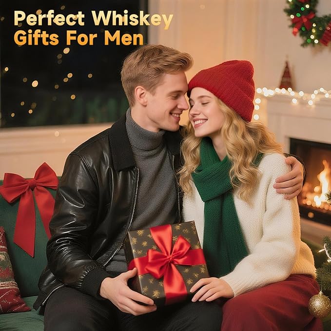 Electric Whiskey Smoker Kit Built-in Lighter, Rechargeable Old Fashioned Cocktail Bourbon Drink Smoker kit with 6 Wood Chips Whisky Kit Gifts for Men Dad Husband Boyfriend Mens