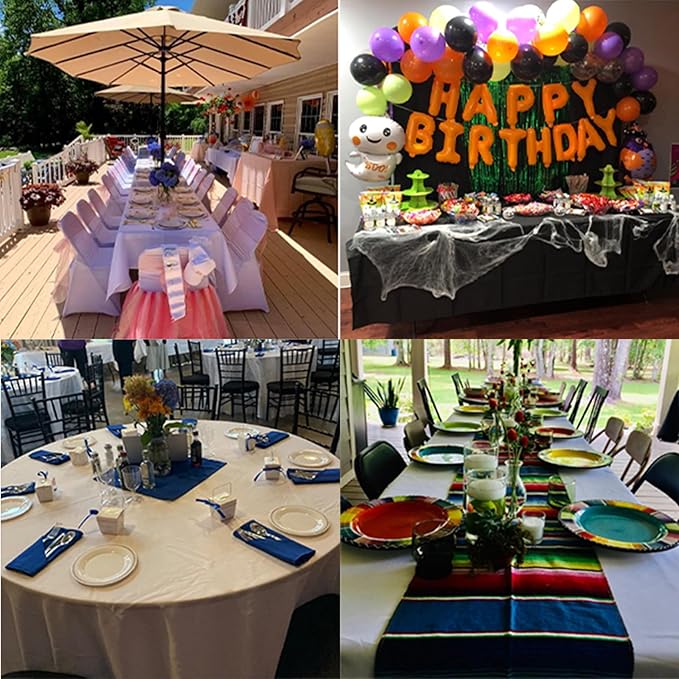 6 Pack Red Tablecloth 60 x 102 Inch Table Cloth for 6 Foot Rectangle Tables, Wrinkle Resistant Washable Polyester Fabric Table Covers for Party, Wedding,Dining,and Banquet