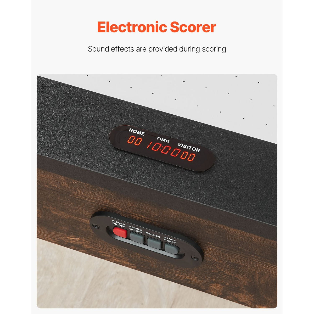 84" Air Hockey Table, Indoor Arcade Table Gaming Set with 2 Pushers, 2 Pucks, Electronic Scorer, X-shaped Legs & High-powered Blower, Air Powered Hockey Game Table for Family Game Room Office
