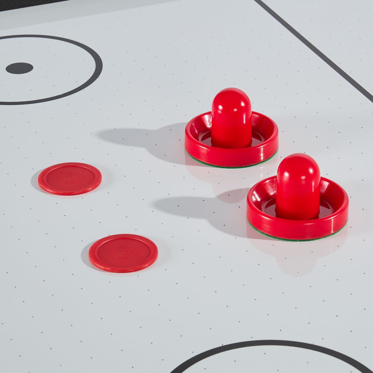 84" Air Hockey Table, Indoor Arcade Table Gaming Set with 2 Pushers, 2 Pucks, Electronic Scorer, X-shaped Legs & High-powered Blower, Air Powered Hockey Game Table for Family Game Room Office