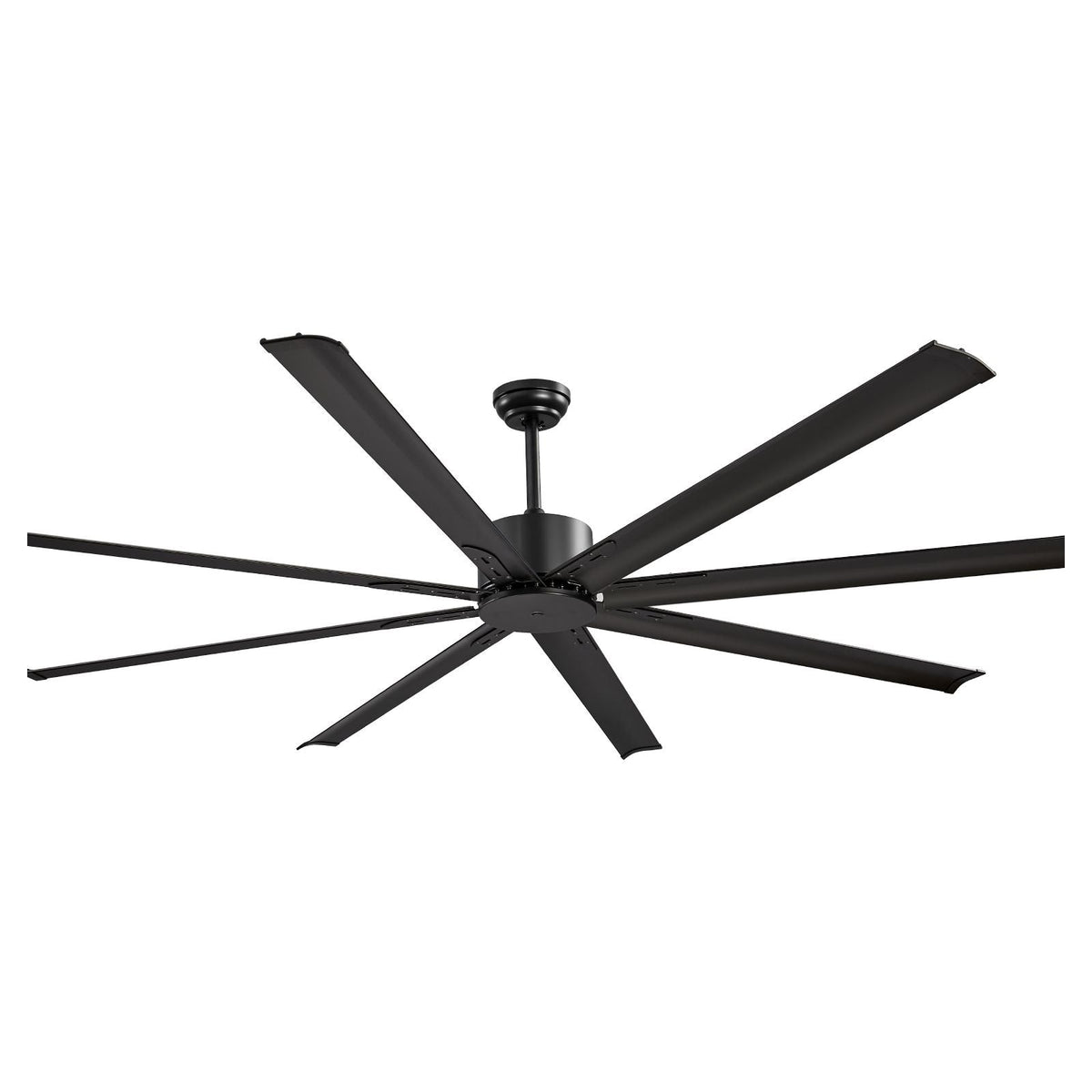 84 In Ceiling Fan without Light, 6-Speed Remote Control, Aluminum 8-Blade, Reversible DC Motor, Modern Low Profile Flush Mount Exterior Fan for Bedroom, Living Room, Patio, Indoor/Outdoor, Black