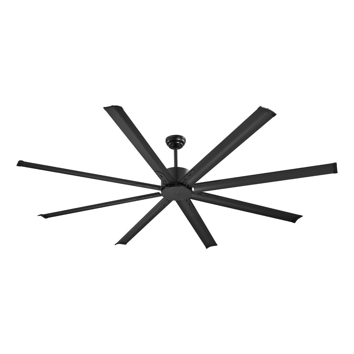 84 In Ceiling Fan without Light, 6-Speed Remote Control, Aluminum 8-Blade, Reversible DC Motor, Modern Low Profile Flush Mount Exterior Fan for Bedroom, Living Room, Patio, Indoor/Outdoor, Black