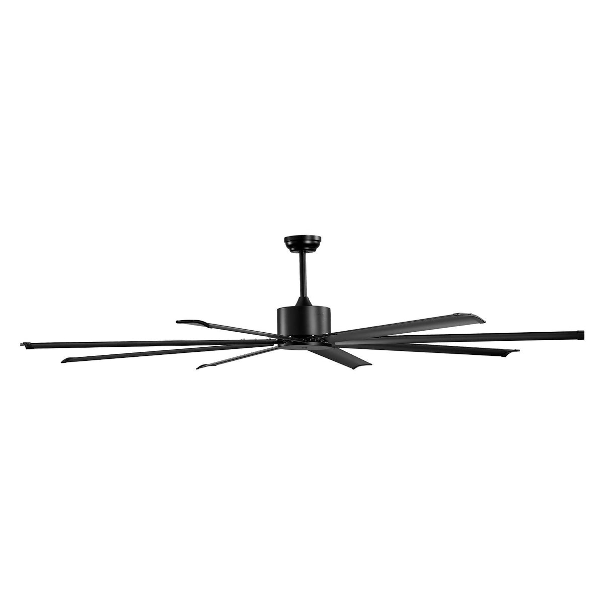 84 In Ceiling Fan without Light, 6-Speed Remote Control, Aluminum 8-Blade, Reversible DC Motor, Modern Low Profile Flush Mount Exterior Fan for Bedroom, Living Room, Patio, Indoor/Outdoor, Black